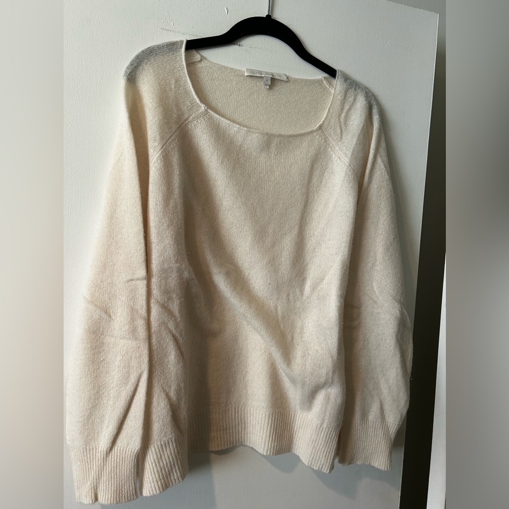 Cream colored cashmere lightweight sweater